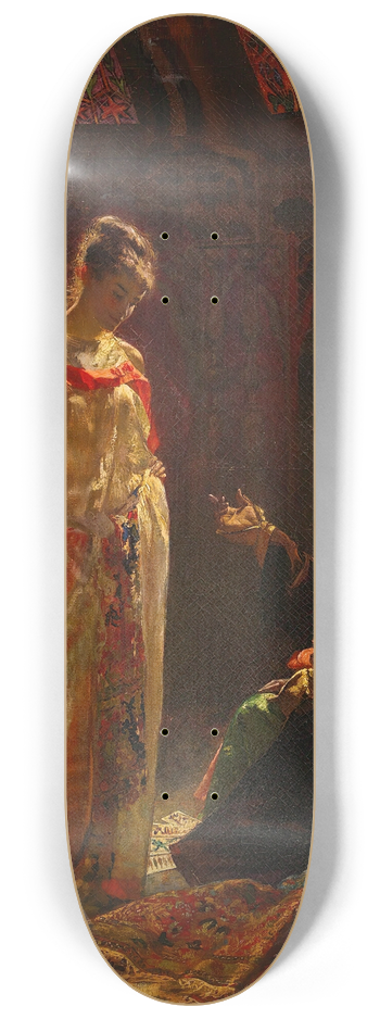 douard Frdric Wilhelm Richter - The Fortune Teller 8.25 inch art skate deck