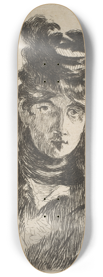 douard Manet - Berthe Morisot 8.25 inch art skate deck