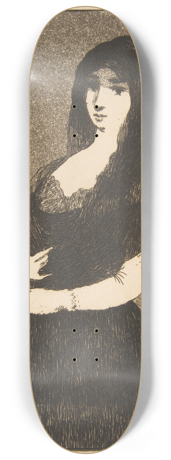 douard Manet - Exotic Flower 8.25 inch art skate deck