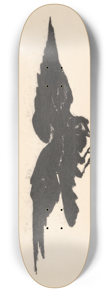 douard Manet - Flying Raven (ex libris) 8.25 inch art skate deck