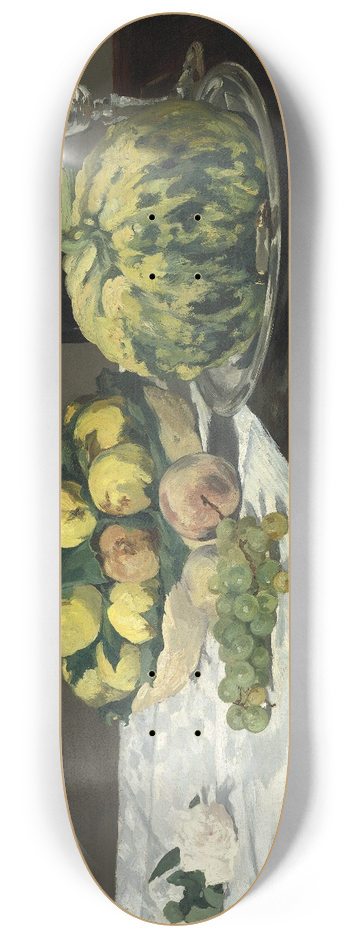douard Manet - Still Life with Melon and Peaches 8.25 inch art skate deck