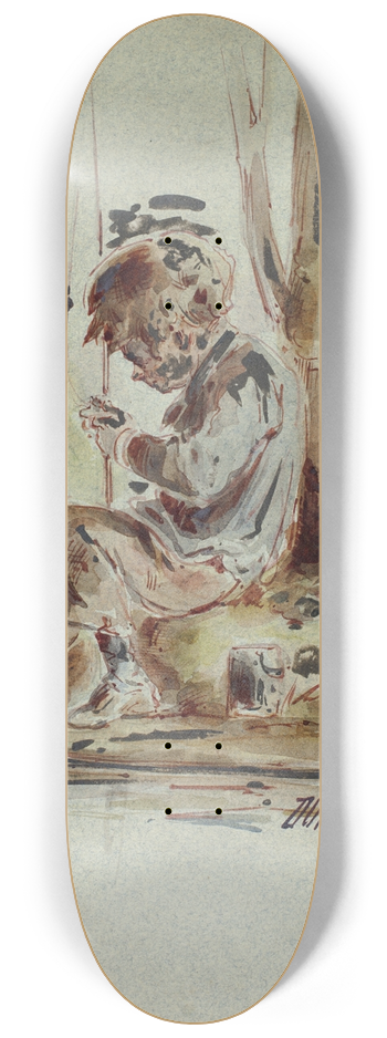 Dupenvant - Boy Fishing 8.25 inch art skate deck