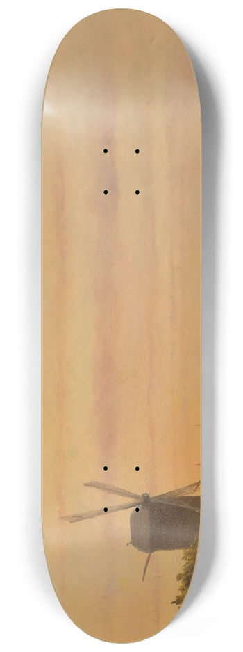 Dutch School - Sunset Over A Dutch Town 8.25 inch art skate deck