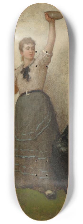 Eastman Johnson - Feeding The Turkey 8.25 inch art skate deck