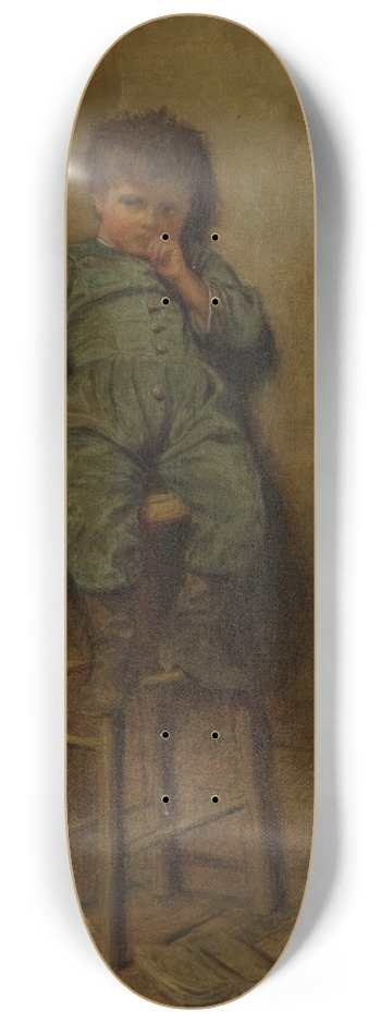 Eastman Johnson - Little Boy on a Stool 8.25 inch art skate deck