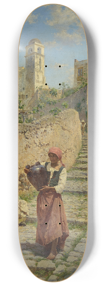 E. Augusto Lovatti - Street On Capri 8.25 inch art skate deck