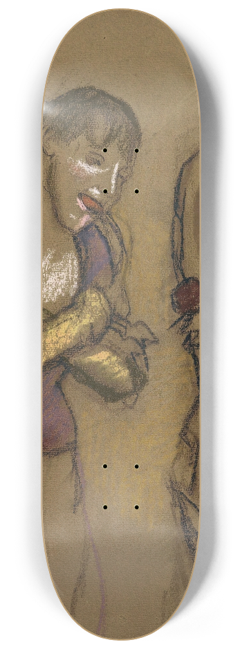 Edgar Degas - Au Caf-Concert, Deux Chanteuses 8.25 inch art skate deck