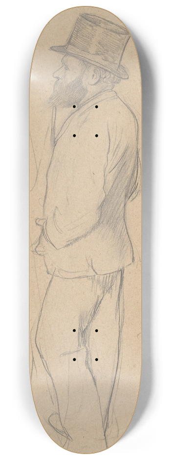 Edgar Degas - Edouard Manet at the Races 8.25 inch art skate deck