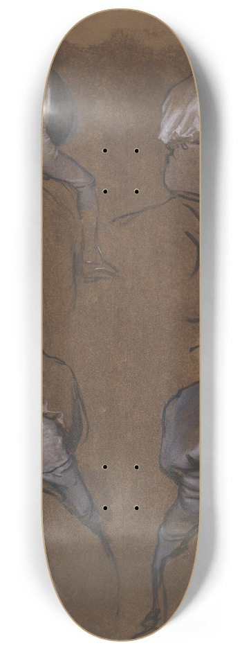 Edgar Degas - Four Studies of a Jockey 8.25 inch art skate deck