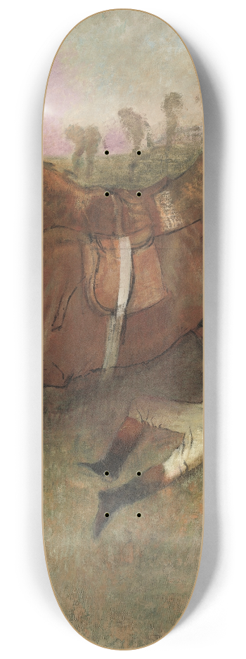 Edgar Degas - Scene from the Steeplechase  The Fallen Jockey 8.25 inch art skate deck