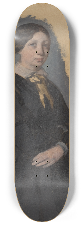 Edgar Degas - Young Woman In Black 8.25 inch art skate deck