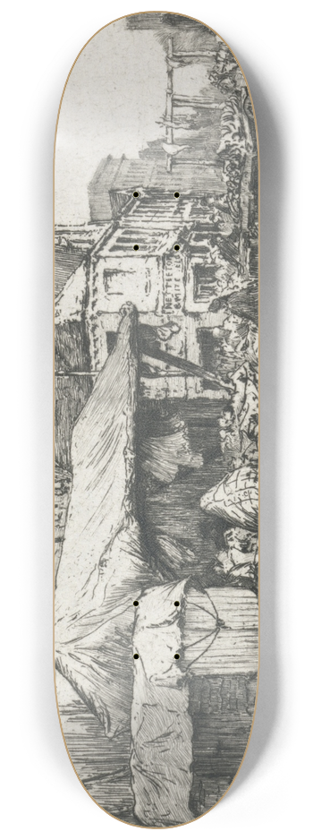 Edgar M. Wilson - The Market, Ossett 8.25 inch art skate deck