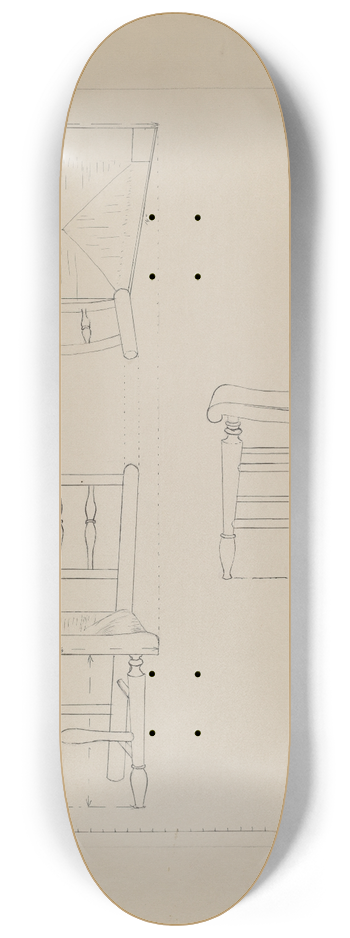 Edith Magnette - Chair 8.25 inch art skate deck