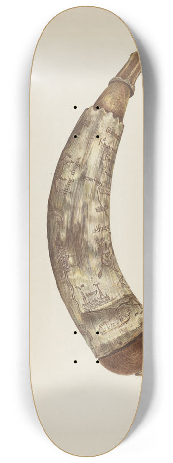 Edith Towner - Powder Horn 8.25 inch art skate deck