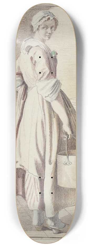 Edm Bouchardon - La marchande de Cernaux 8.25 inch art skate deck