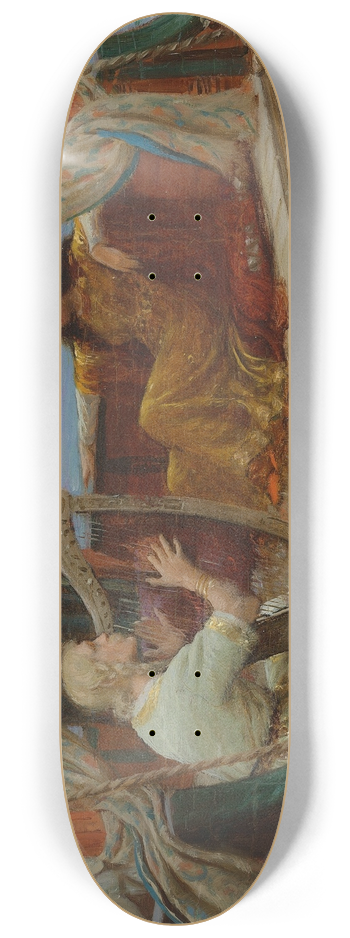 Edmund Blair Leighton - Tristram and Isolde 8.25 inch art skate deck