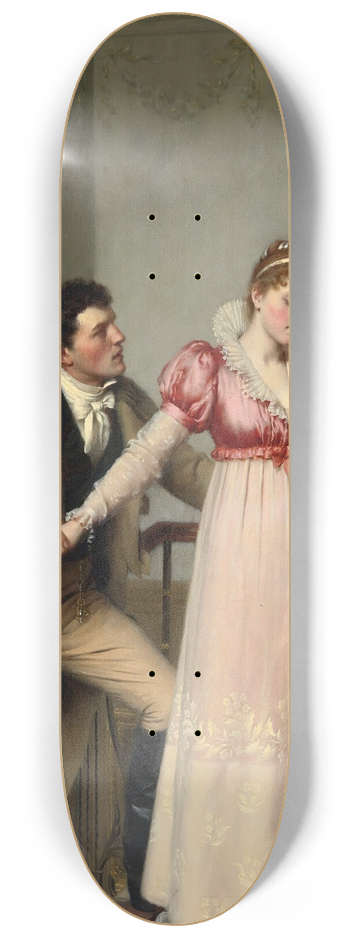 Edmund Blair Leighton - Yes Or No 8.25 inch art skate deck