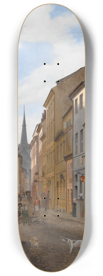 Eduard Gaertner - Parochialstrasse in Berlin 8.25 inch art skate deck