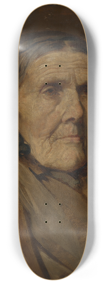 Eduard Hunziker - Alte Frau mit schwarzer Haube 8.25 inch art skate deck