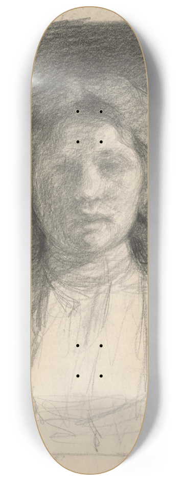 Eduard Putra - Study of Female Head 8.25 inch art skate deck