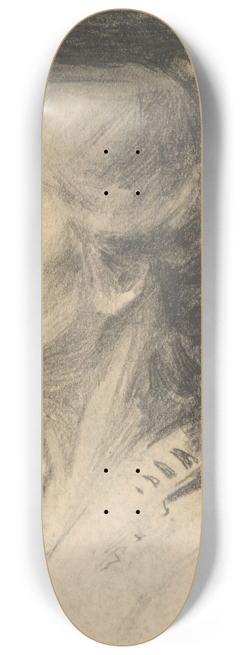 Eduard Putra - Study of Female Profile 8.25 inch art skate deck