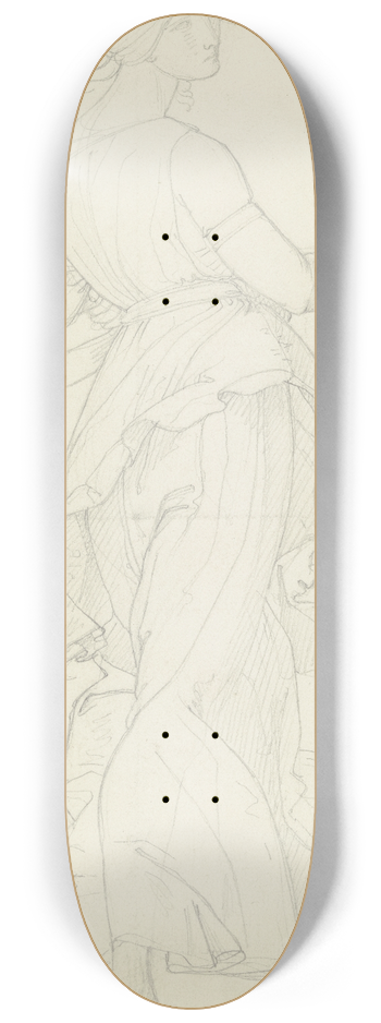Eduard von Steinle - Dancing woman 8.25 inch art skate deck