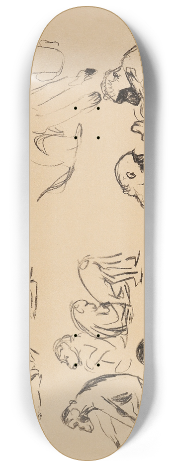 Edvard Munch - Affen I und II 8.25 inch art skate deck