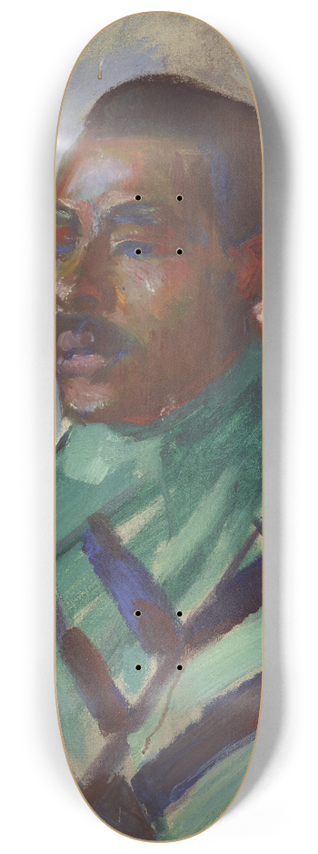 Edvard Munch - African with Green Scarf 8.25 inch art skate deck