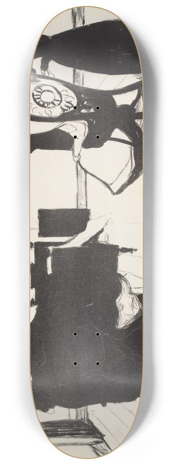 Edvard Munch - Death In The Sickroom 8.25 inch art skate deck