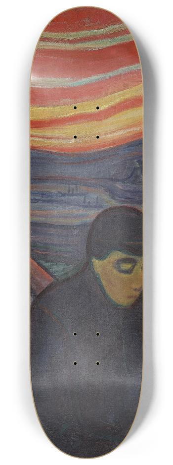 Edvard Munch - Despair 8.25 inch art skate deck