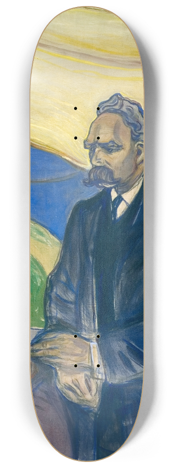 Edvard Munch - Friedrich Nietzsche 8.25 inch art skate deck
