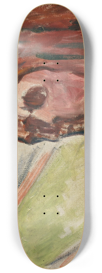 Edvard Munch - Head by Head in Landscape 8.25 inch art skate deck