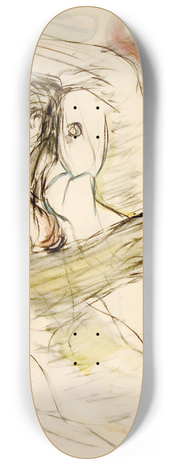 Edvard Munch - Mann og kvinne 8.25 inch art skate deck