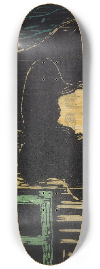 Edvard Munch - Moonlight 8.25 inch art skate deck