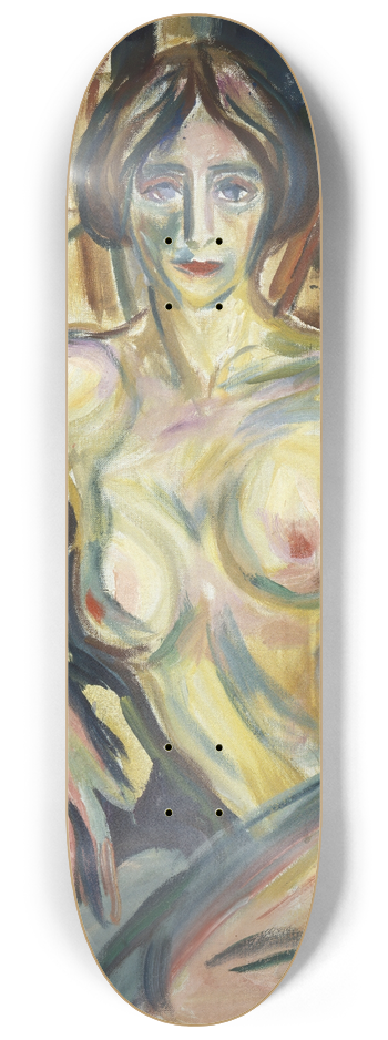 Edvard Munch - Nude, Sitting on the Couch 8.25 inch art skate deck