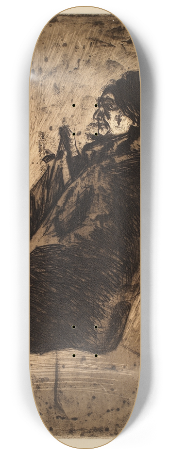 Edvard Munch - Old Woman 8.25 inch art skate deck