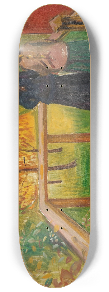 Edvard Munch - On the Veranda 8.25 inch art skate deck