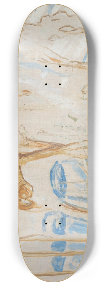 Edvard Munch - Rugged Trunks in Snow 8.25 inch art skate deck