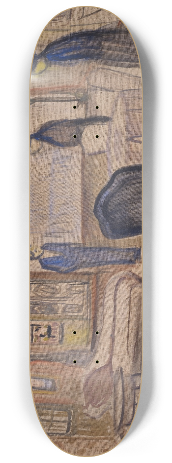 Edvard Munch - Scene of Ibsens Ghosts 8.25 inch art skate deck