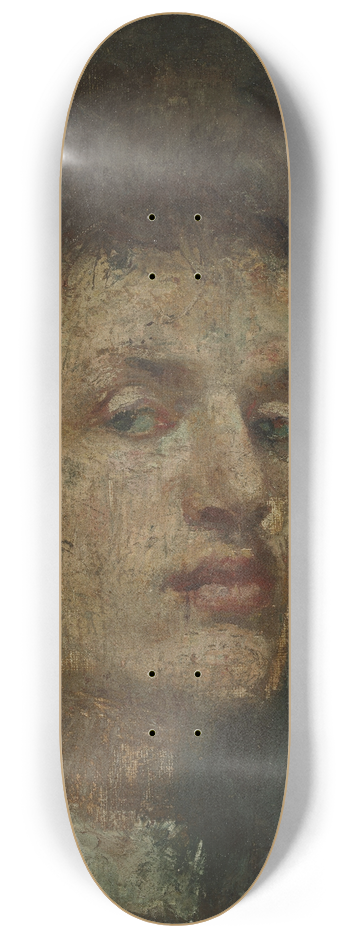 Edvard Munch - Self-Portrait 8.25 inch art skate deck