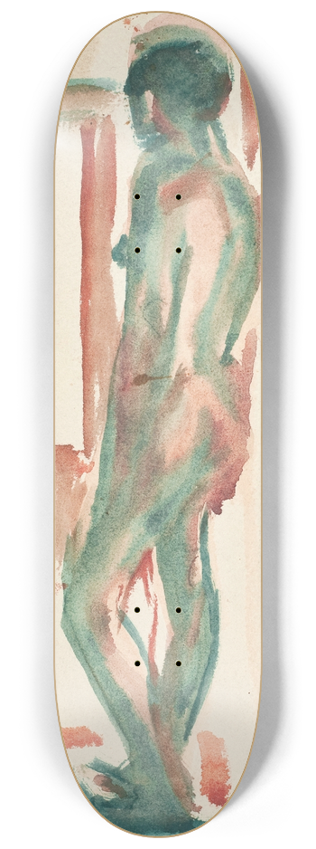 Edvard Munch - Stende akt 8.25 inch art skate deck