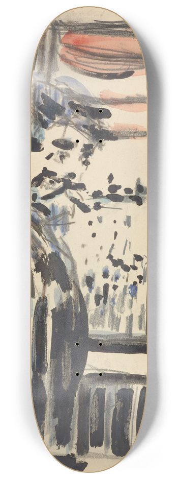 Edvard Munch - Stende figur  8.25 inch art skate deck