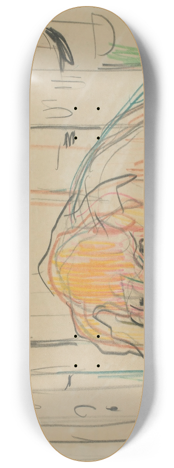 Edvard Munch - Untitled 20 8.25 inch art skate deck