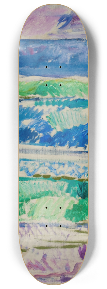 Edvard Munch - Waves 8.25 inch art skate deck