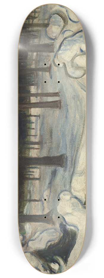 Edvard Munch - Winter 8.25 inch art skate deck