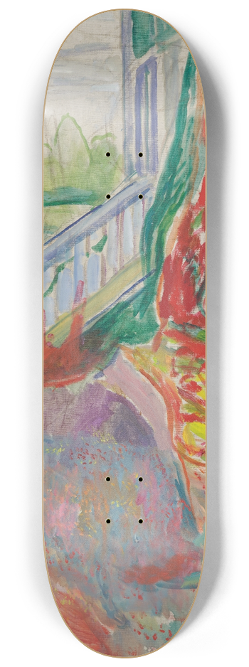 Edvard Munch - Woman By The Veranda Step 8.25 inch art skate deck