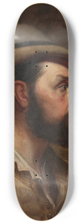 Edvard Persus - Self-portrait as a hunter 8.25 inch art skate deck