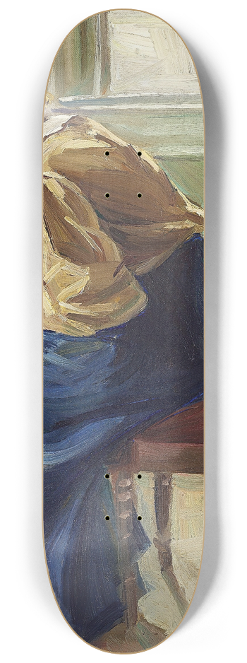 Edvard Weie - Interir med siddende kvinde 8.25 inch art skate deck