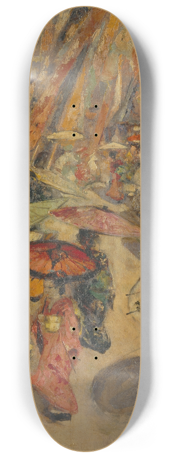 Edward Atkinson Hornel - Street Scene, Tokyo 8.25 inch art skate deck