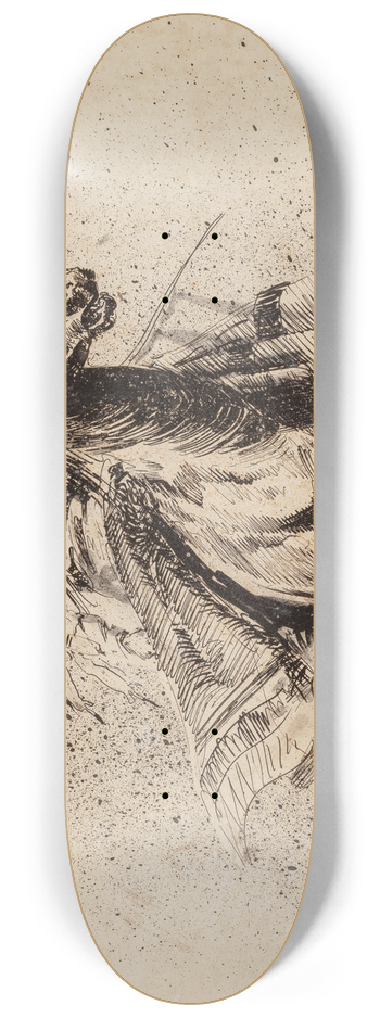 Edward Borein - Crow Indian Rider with Lance and Blanket 8.25 inch art skate deck